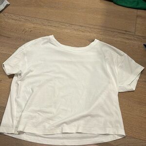 Lululemon white crop shirt
